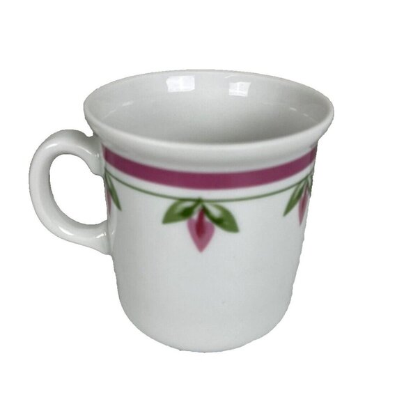 Kronester Bavaria West-Germany Small Coffee Mug Pink Flowers - Picture 1 of 8
